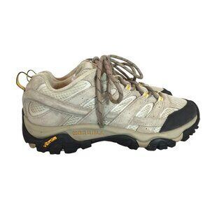 Merrell Womens Moab 3 Vent Hiking Shoes Size 7.5/38 Tan Waterproof Vibram Sole